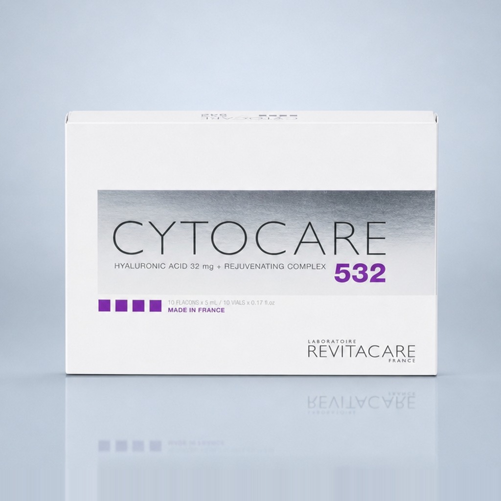 Cytocare 532 box — hyaluronic acid 32 mg + rejuvenating complex, 10 vials × 5 mL, Laboratoire Revitacare France