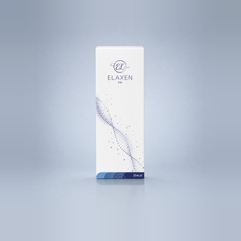 Elaxen PN white box — polynucleotide, hyaluronic acid and niacinamide skin booster, 2.5 mL × 3 syringes, BNC Global Korea