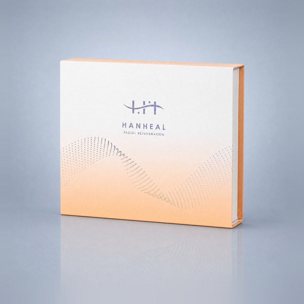 Hanheal Exosome Facial Rejuvenation box — human dermal fibroblast exosome powder and booster solvent kit by BNC Global Korea