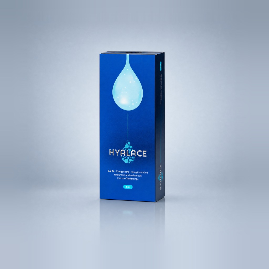 Hyalace blue box — high and low molecular weight hyaluronic acid 64 mg per 2 mL prefilled syringe, BNC Global Korea