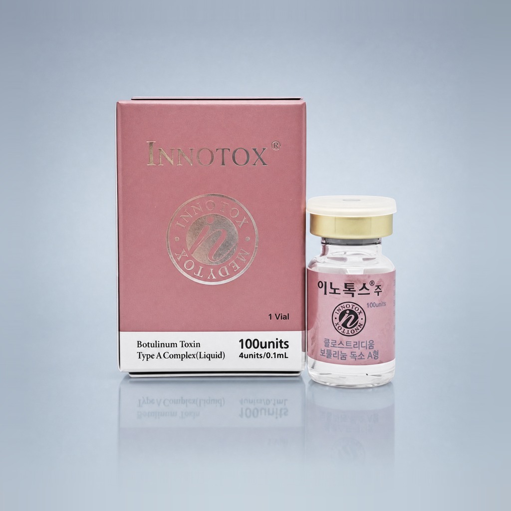 Innotox 100 U vial and box — Medytox ready-to-use liquid botulinum toxin type A, albumin-free Korean toxin