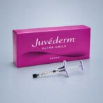 Juvéderm Ultra Smile with Lidocaine cross-linked hyaluronic acid lip filler — box and 0.55 mL prefilled syringe