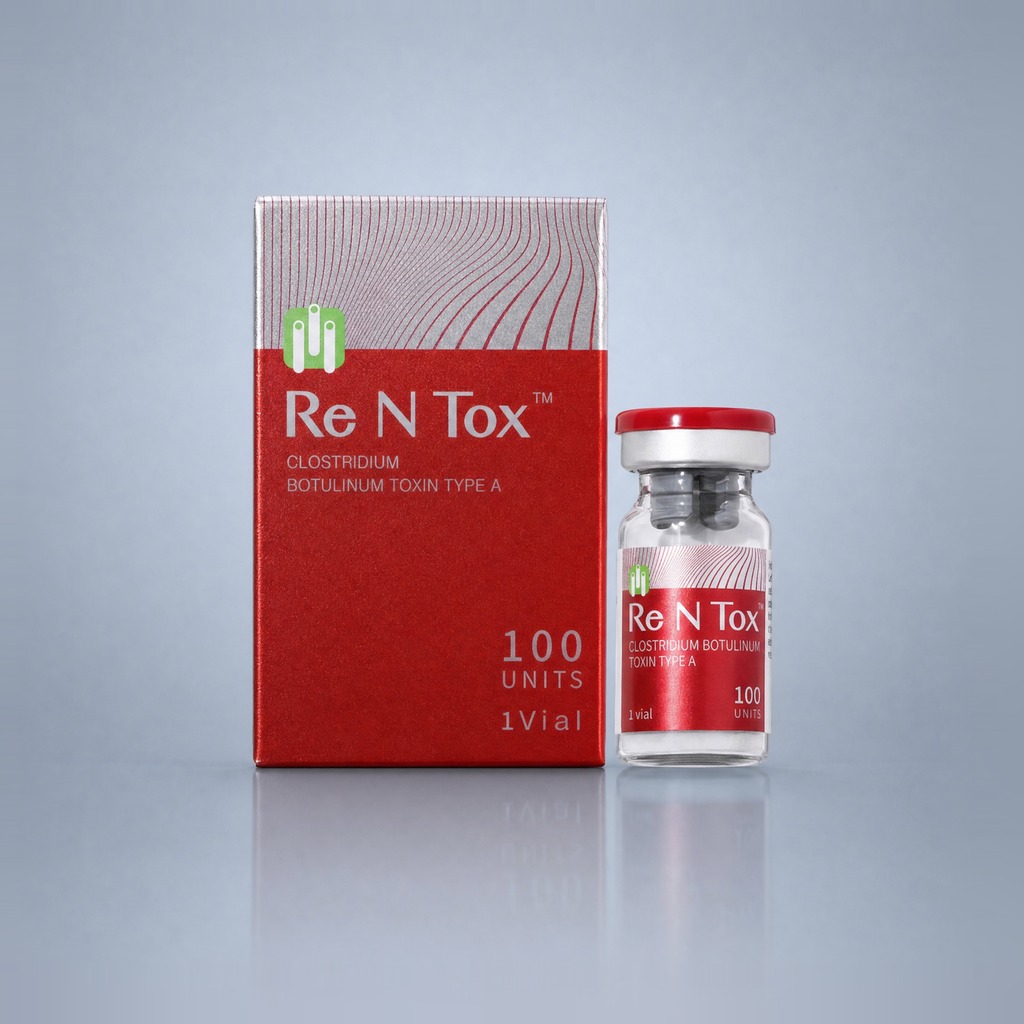 Rentox 100 U vial and box — Korean botulinum toxin type A for professional aesthetic use