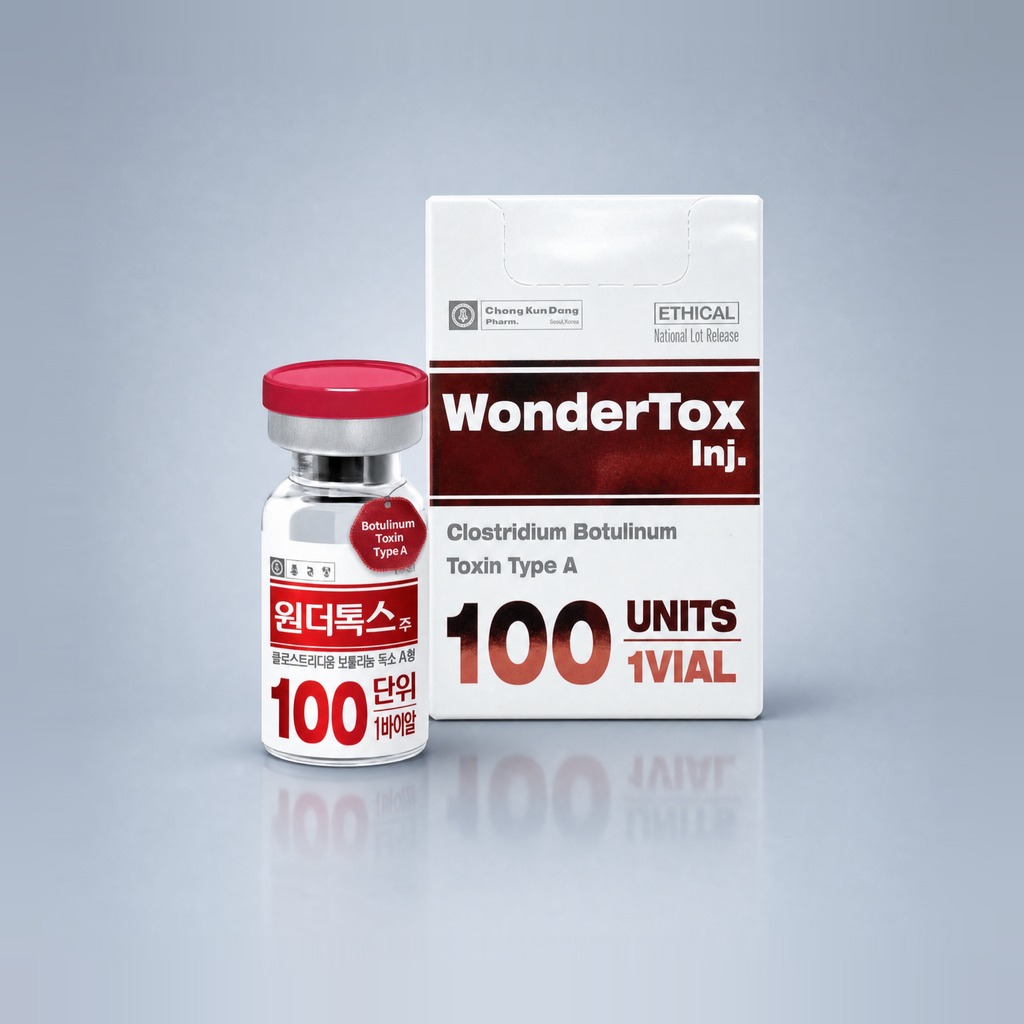 Wondertox 100 U vial and box — Korean botulinum toxin type A for professional aesthetic use
